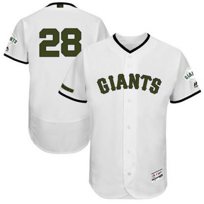 San Francisco Giants #28 Buster Posey White Flexbase Authentic Collection Memorial Day Stitched MLB Jersey