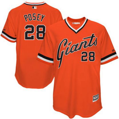 San Francisco Giants #28 Buster Posey Orange 1978 Turn Back The Clock Stitched MLB Jersey