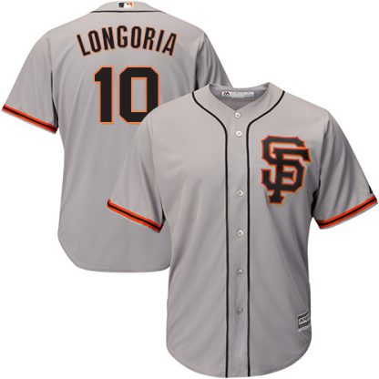 San Francisco Giants #10 Evan Longoria Grey Road 2 Cool Base Stitched Youth MLB Jersey