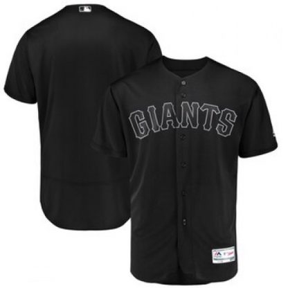 San Francisco San Francisco Giants Blank Majestic 2019 Players' Weekend Flex Base Authentic Team Jersey Black