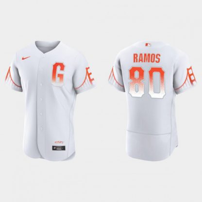 San Francisco San Francisco Giants #80 Heliot Ramos Men's 2021 City Connect Authentic White Jersey