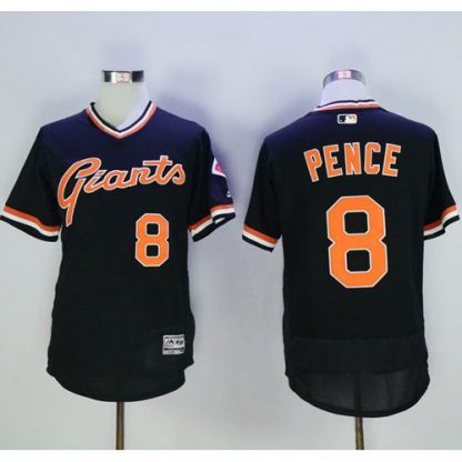 San Francisco Giants #8 Hunter Pence Black Flexbase Authentic Collection Cooperstown Stitched MLB Jersey