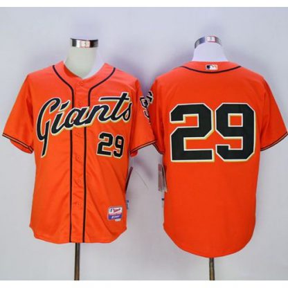 San Francisco Giants #29 Jeff Samardzija Orange Alternate Cool Base Stitched MLB Jersey