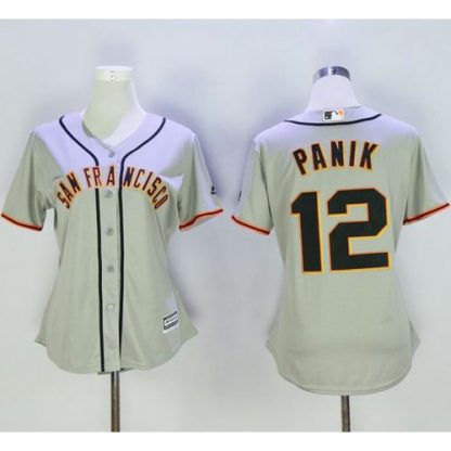 San Francisco Giants #12 Joe Panik Grey Women's Road Stitched MLB Jersey