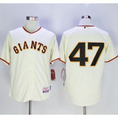 San Francisco Giants #47 Johnny Cueto Cream Cool Base Stitched MLB Jersey