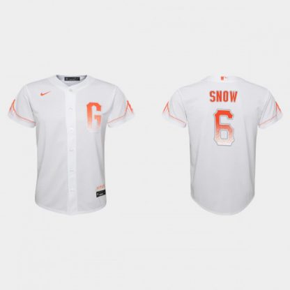 San Francisco San Francisco Giants #6 Jt Snow Youth 2021 City Connect White Jersey