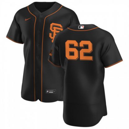 San Francisco San Francisco Giants #62 Logan Webb Men's Nike Black Alternate 2020 Authentic Player MLB Jersey