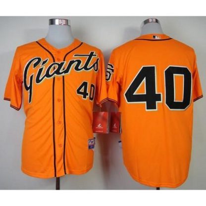 San Francisco Giants #40 Madison Bumgarner Orange Cool Base Stitched MLB Jersey