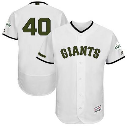 San Francisco Giants #40 Madison Bumgarner White Flexbase Authentic Collection Memorial Day Stitched MLB Jersey