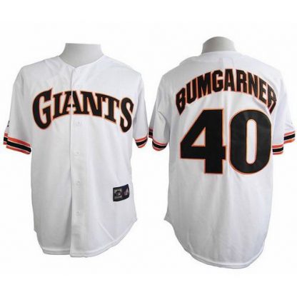 San Francisco Giants #40 Madison Bumgarner White 1989 Turn Back The Clock Stitched MLB Jersey