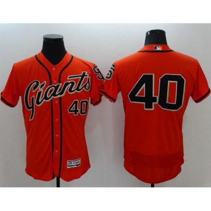 San Francisco Giants #40 Madison Bumgarner Orange Flexbase Authentic Collection Stitched MLB Jersey