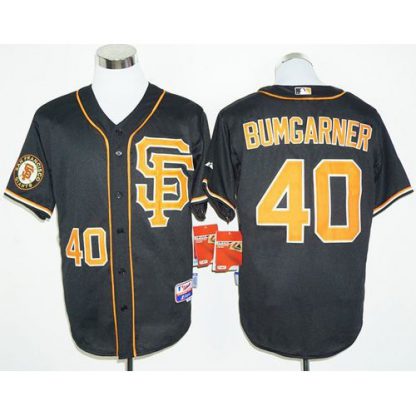 San Francisco Giants #40 Madison Bumgarner Black 2016 Cool Base Stitched MLB Jersey