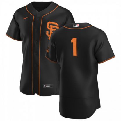 San Francisco San Francisco Giants #1 Mauricio Dubon Men's Nike Black Alternate 2020 Authentic Player MLB Jersey