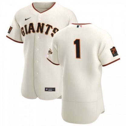 San Francisco San Francisco Giants #1 Mauricio Dubon Men's Nike Cream Home 2020 Authentic 20 at 24 Patch Player MLB Jersey