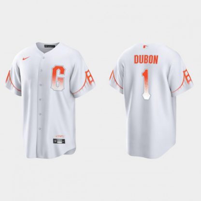 San Francisco San Francisco Giants #1 Mauricio Dubon Men's 2021 City Connect White Fan's Version Jersey