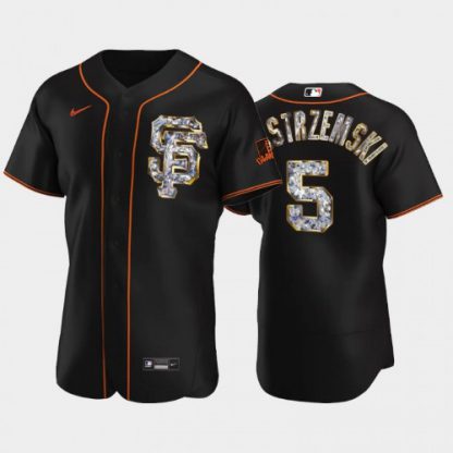 San Francisco San Francisco Giants #5 Mike Yastrzemski Men's Nike Diamond Edition MLB Jersey - Black