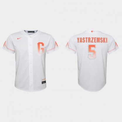 San Francisco San Francisco Giants #5 Mike Yastrzemski Youth 2021 City Connect White Jersey