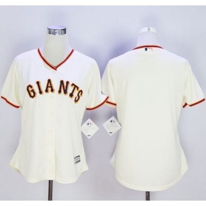 San Francisco Giants Blank Cream Women's Home Stitched MLB Jersey