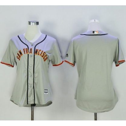 San Francisco Giants Blank Grey Women's Road Stitched MLB Jersey