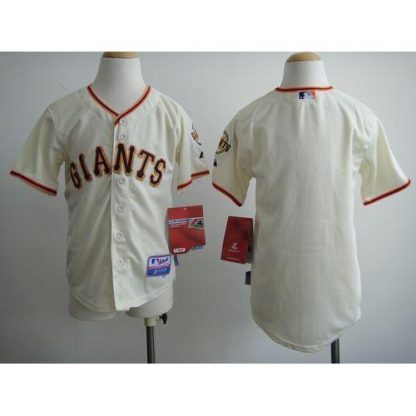 San Francisco Giants Blank Cream Cool Base Stitched Youth MLB Jersey