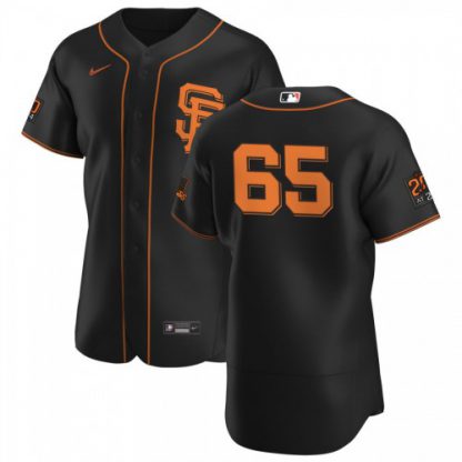 San Francisco San Francisco Giants #65 Sam Coonrod Men's Nike Black Alternate 2020 Authentic 20 at 24 Patch Player MLB Jersey