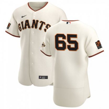 San Francisco San Francisco Giants #65 Sam Coonrod Men's Nike Cream Home 2020 Authentic 20 at 24 Patch Player MLB Jersey