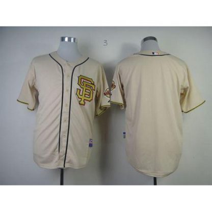 San Francisco Giants Blank Cream Gold No. Stitched MLB Jersey
