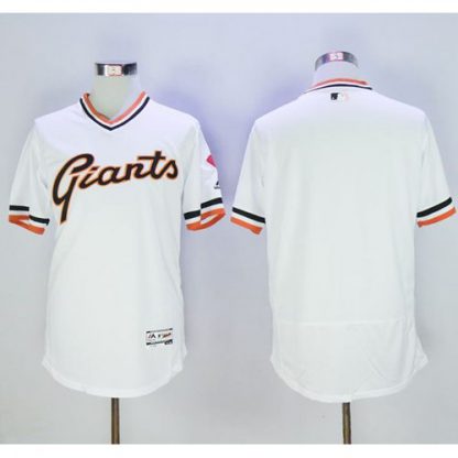 San Francisco Giants Blank White Flexbase Authentic Collection Cooperstown Stitched MLB Jersey