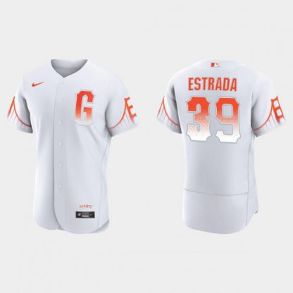 San Francisco San Francisco Giants #39 Thairo Estrada Men's 2021 City Connect Authentic White Jersey