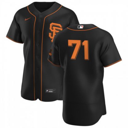 San Francisco San Francisco Giants #71 Tyler Rogers Men's Nike Black Alternate 2020 Authentic Player MLB Jersey