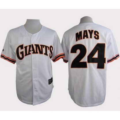 San Francisco Giants #24 Willie Mays White 1989 Turn Back The Clock Stitched MLB Jersey