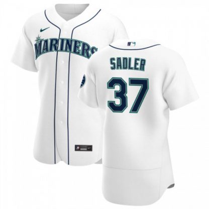 Seattle Seattle Mariners #37 Casey Sadler Men's Nike White Home 2020 Authentic Player MLB Jersey