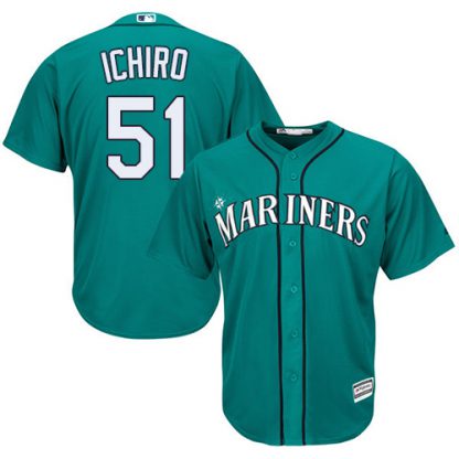 Seattle Mariners #51 Ichiro Suzuki Green Cool Base Stitched Youth MLB Jersey