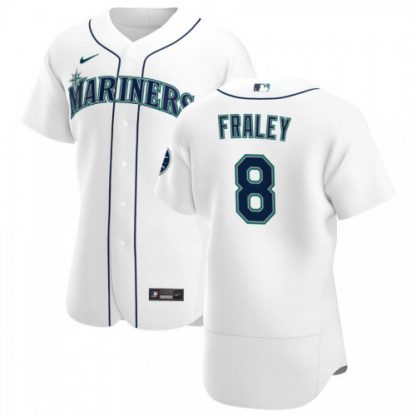 Seattle Seattle Mariners #8 Jake Fraley Men's Nike White Home 2020 Authentic Player MLB Jersey