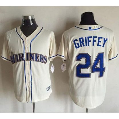 Seattle Mariners #24 Ken Griffey Cream New Cool Base Stitched MLB Jersey