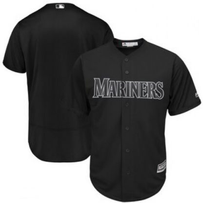 Seattle Seattle Mariners Blank Majestic 2019 Players' Weekend Cool Base Team Jersey Black