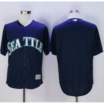 Seattle Mariners Blank Navy blue New Cool Base Stitched MLB Jersey