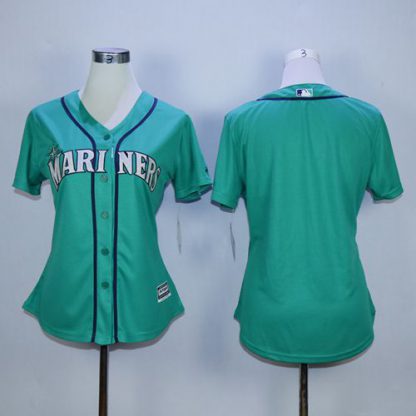 Seattle Mariners Blank Green Alternate Women's Stitched MLB Jersey