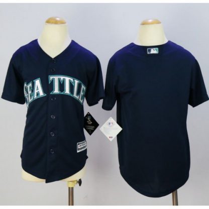 Seattle Mariners Blank Navy Blue Cool Base Stitched Youth MLB Jersey