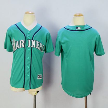 Seattle Mariners Blank Green Cool Base Stitched Youth MLB Jersey