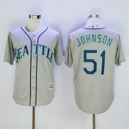 Seattle Mariners #51 Randy Johnson Grey New Cool Base Stitched MLB Jersey