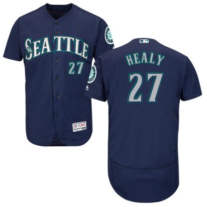 Seattle Mariners #27 Ryon Healy Navy Blue Flexbase Authentic Collection Stitched MLB Jersey
