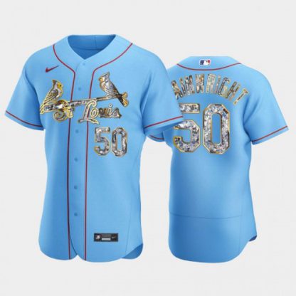 St.Louis St.Louis Cardinals #50 Adam Wainwright Men's Nike Diamond Edition MLB Jersey - Blue