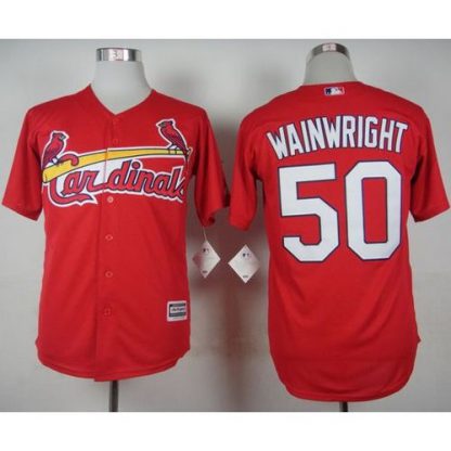 St.Louis Cardinals #50 Adam Wainwright Red Cool Base Stitched MLB Jersey