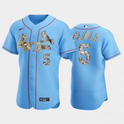 St.Louis St.Louis Cardinals #5 Albert Pujols Men's Nike Diamond Edition MLB Jersey - Blue