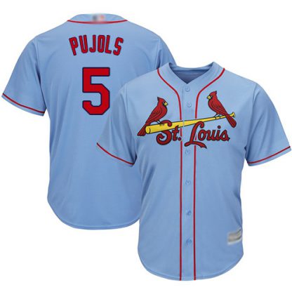 St.Louis Cardinals #5 Albert Pujols Light Blue Cool Base Stitched Youth MLB Jersey