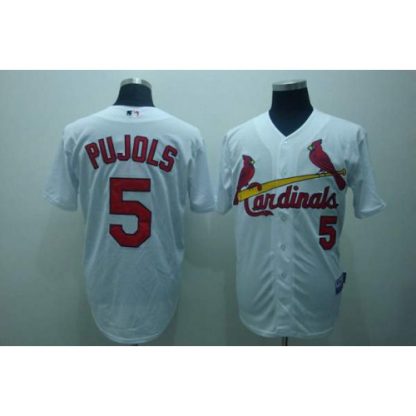 St.Louis Cardinals #5 Albert Pujols Stitched White MLB Jersey