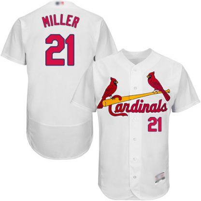 St.Louis Cardinals #21 Andrew Miller White Flexbase Authentic Collection Stitched MLB Jersey