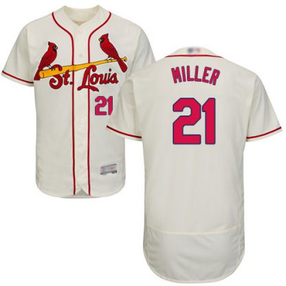 St.Louis Cardinals #21 Andrew Miller Cream Flexbase Authentic Collection Stitched MLB Jersey