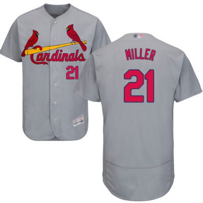St.Louis Cardinals #21 Andrew Miller Grey Flexbase Authentic Collection Stitched MLB Jersey